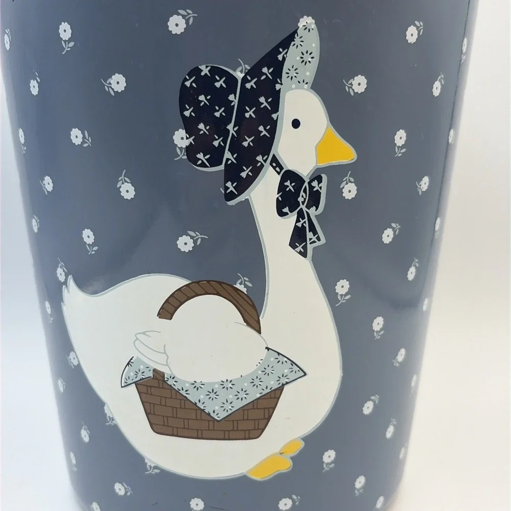 Vintage Gertrude Goose 80s Andre Richard Trash Bin Motherhood Cottage Grannycore